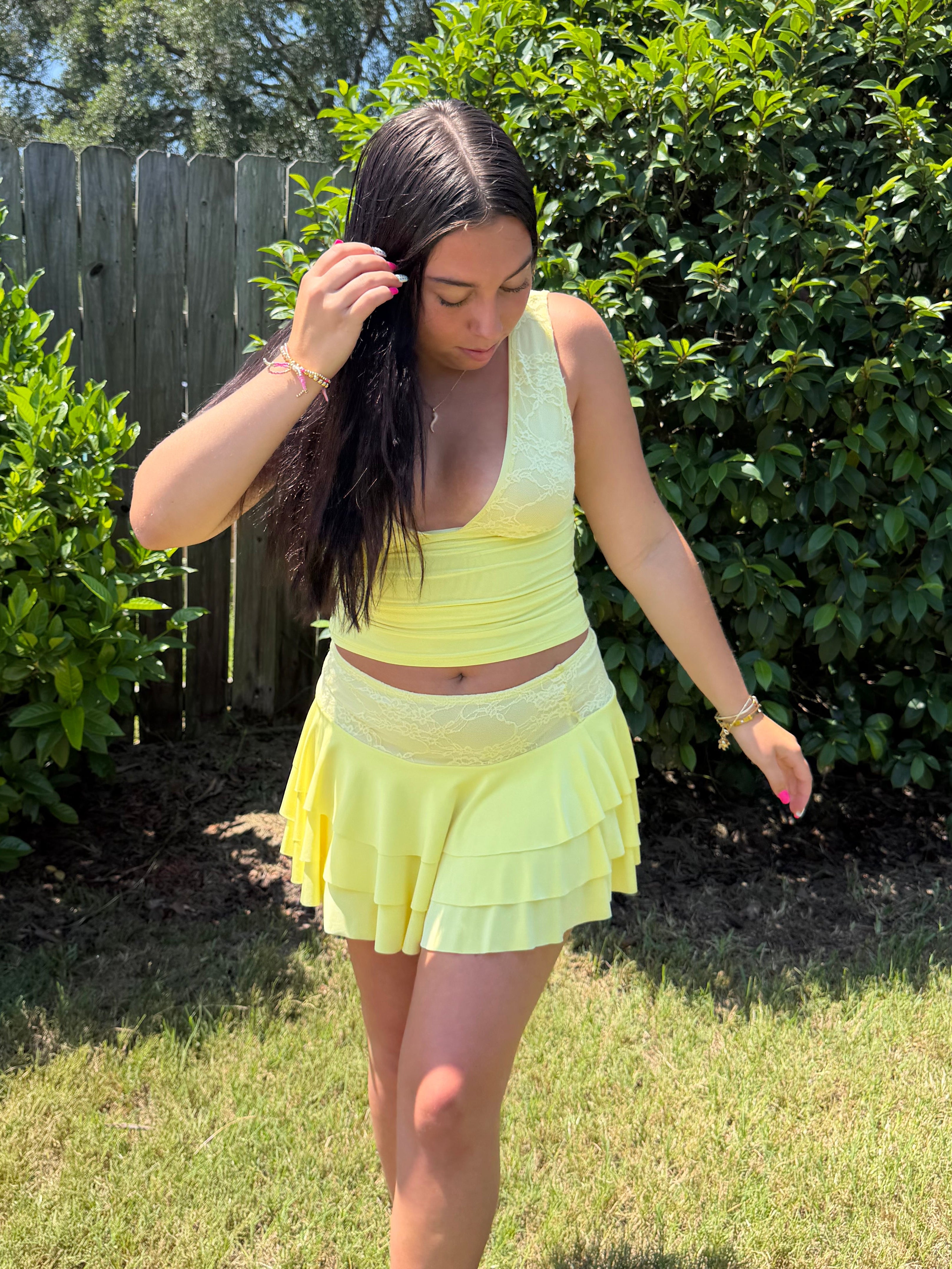 Butter Me Up Lace Skirt