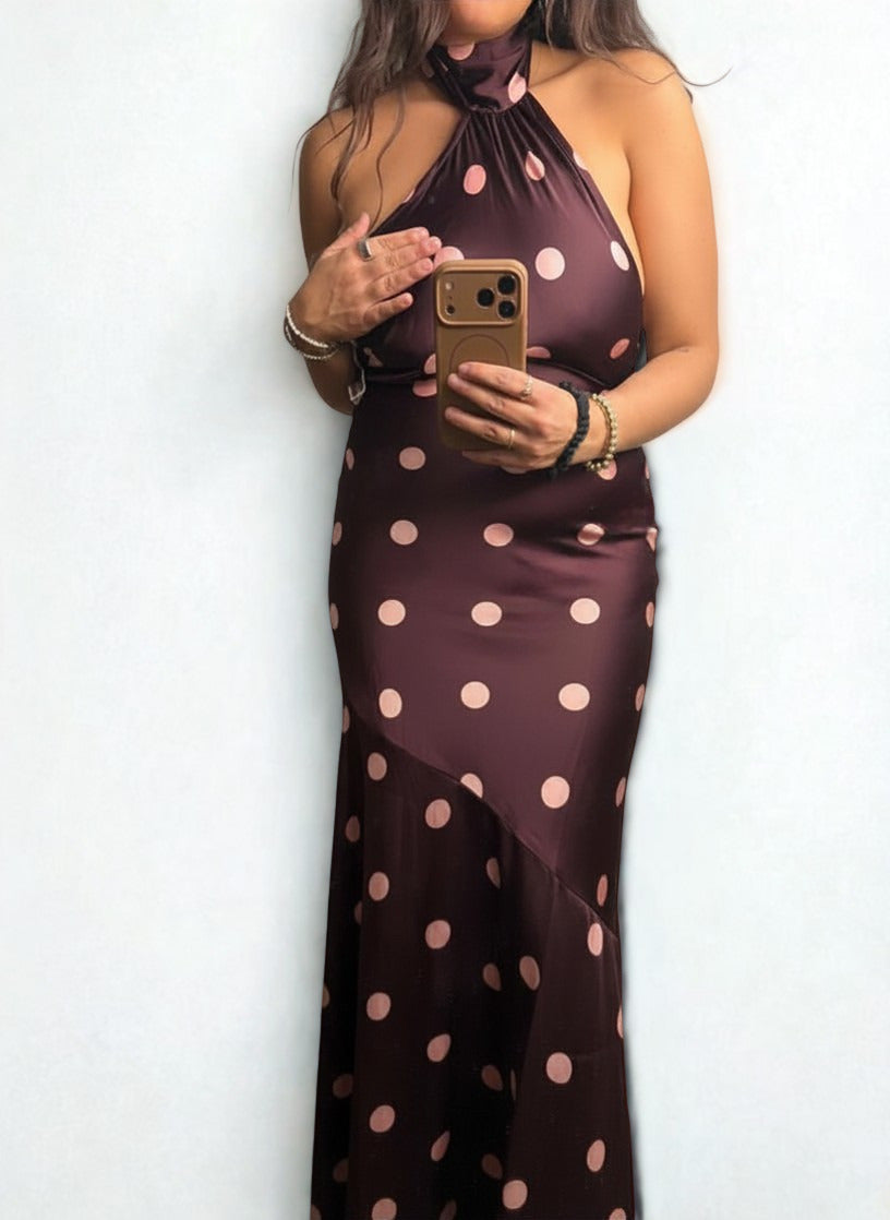 Wine & Dine Polka Dot Maxi Dress