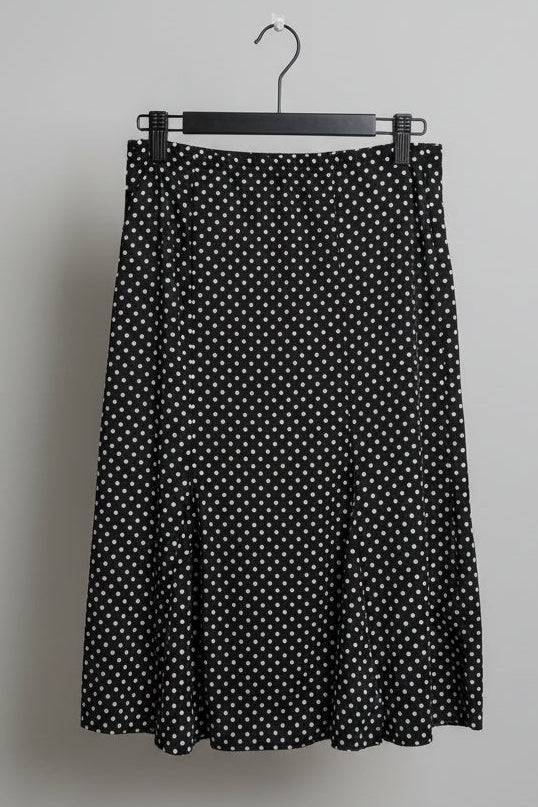 Black and White Polka Dot Skirt
