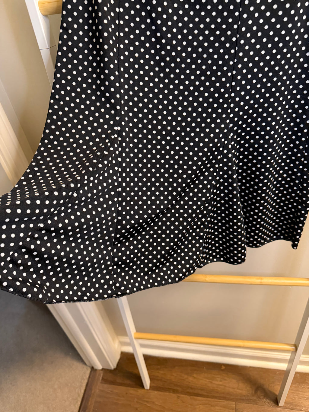 Black and White Polka Dot Skirt