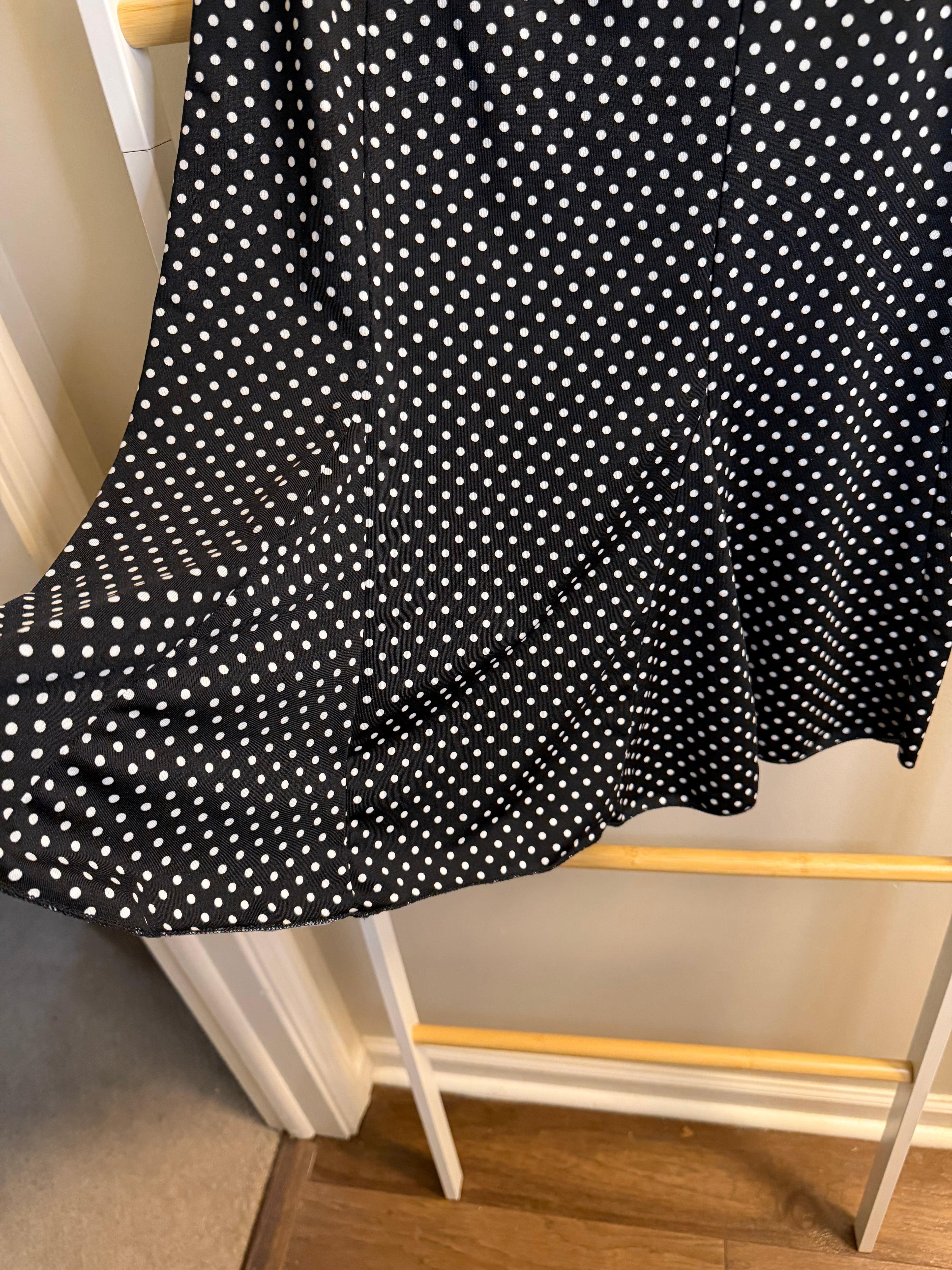 Black and White Polka Dot Skirt