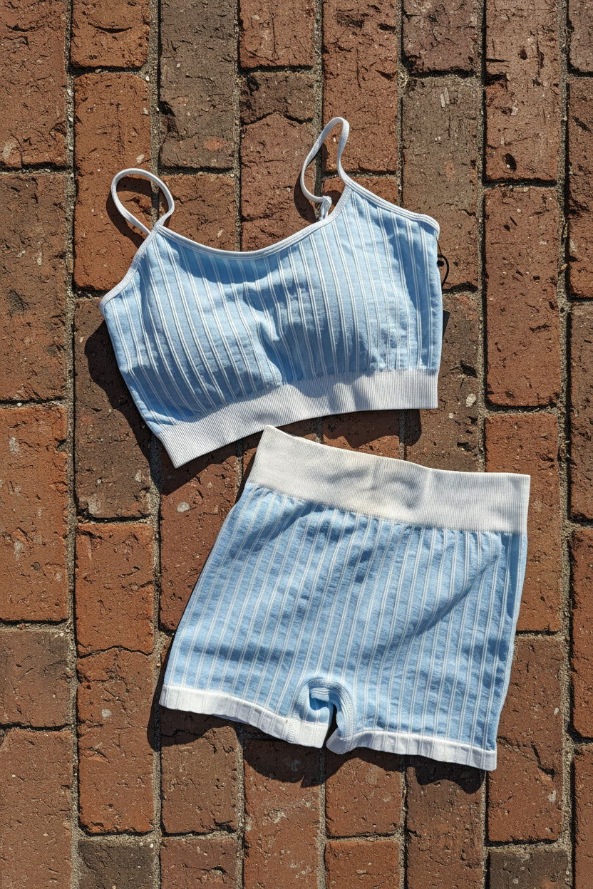 Baby Blues Striped Active Set