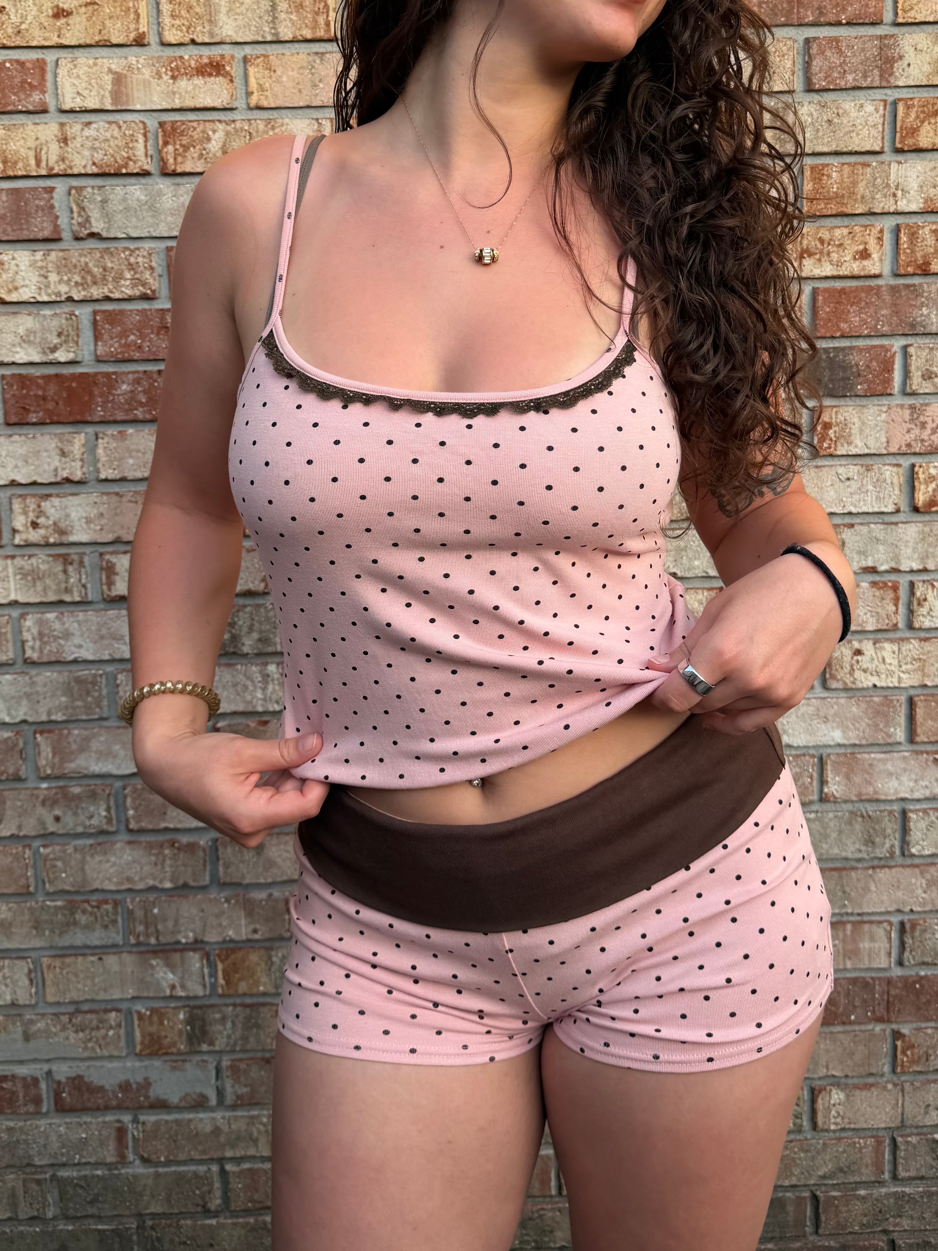 Soft Pink Polka Dot Cami