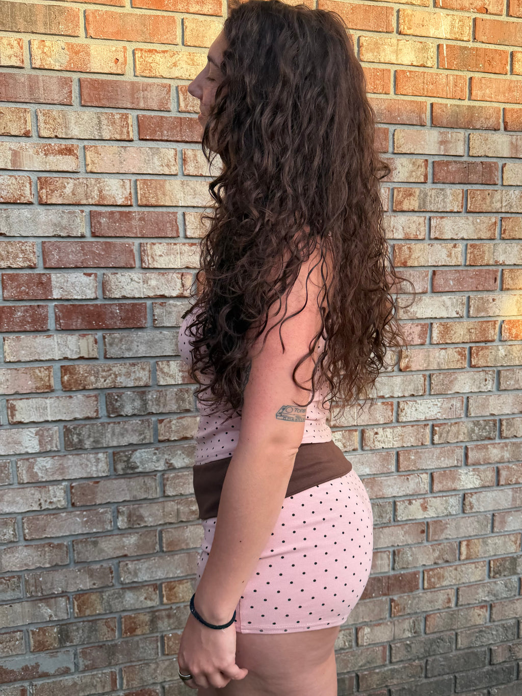 Soft Pink Polka Dot Shorts