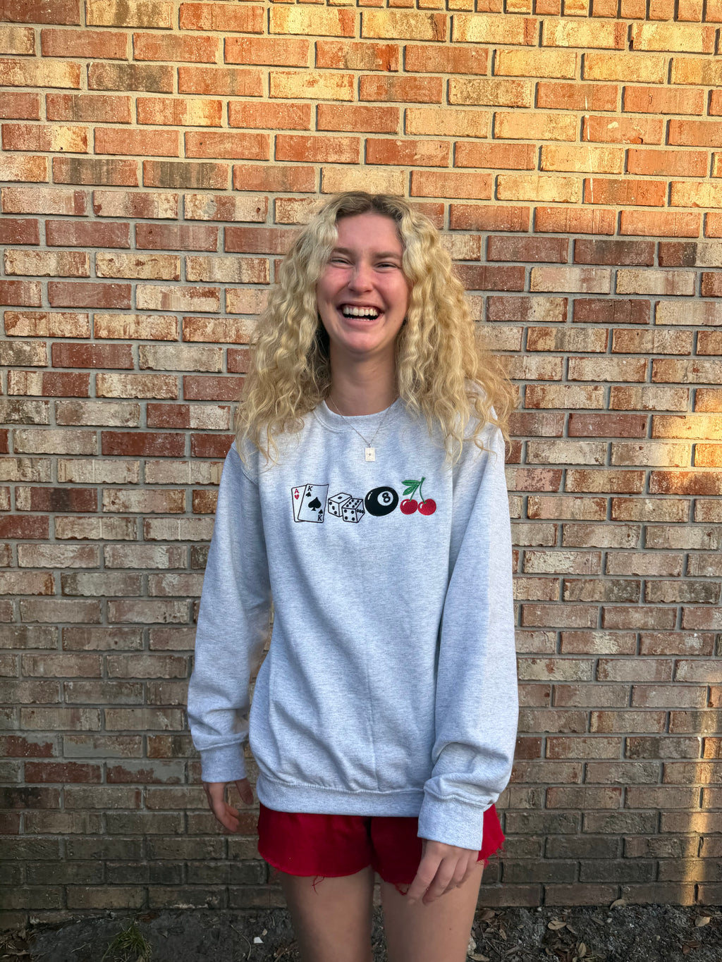 Lucky Me Embroidered Sweatshirt 