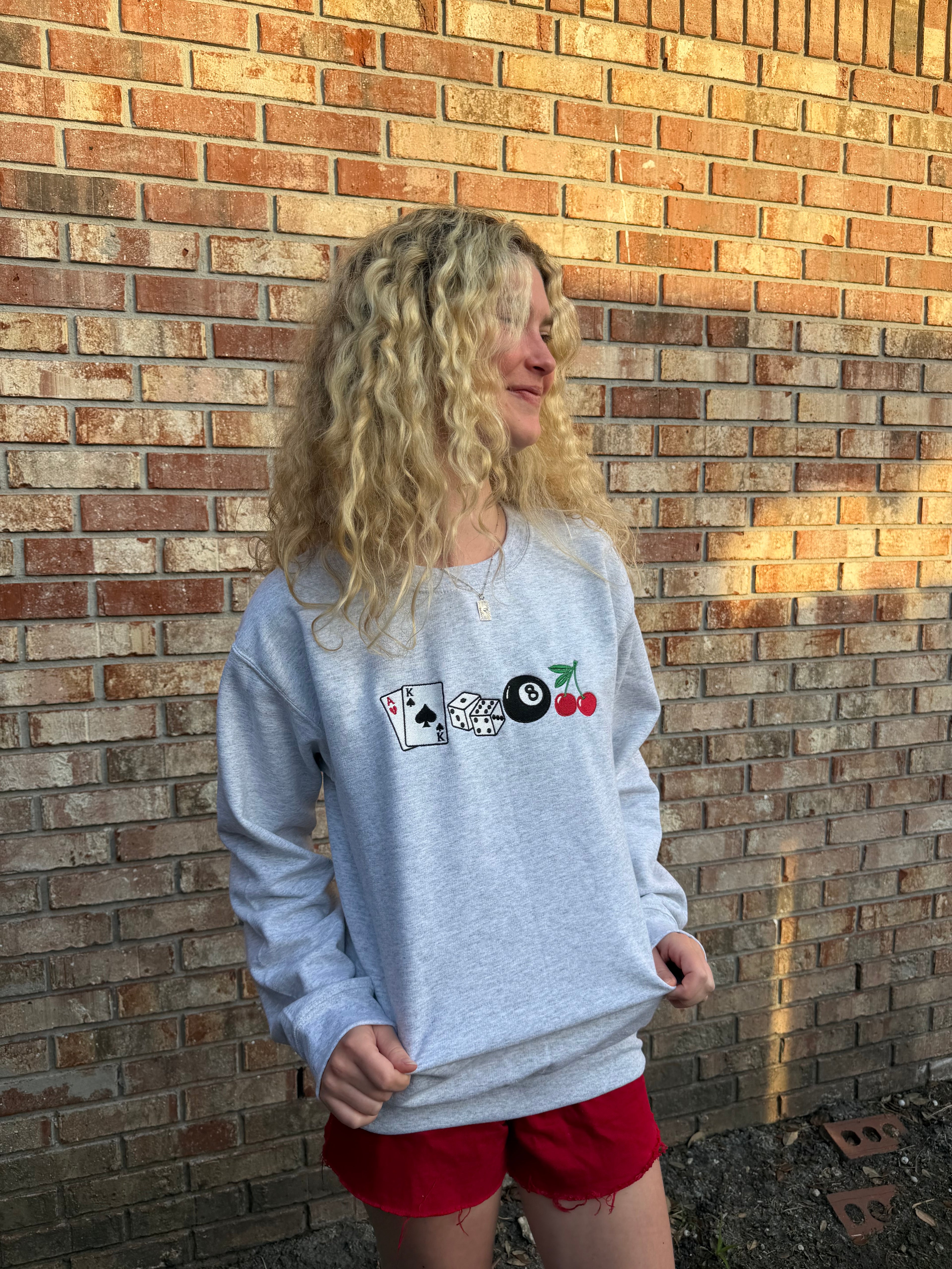 Lucky Me Embroidered Sweatshirt 