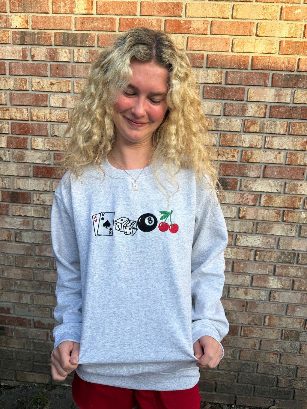 Lucky Me Embroidered Sweatshirt 