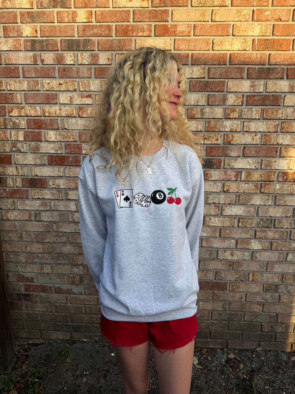 Lucky Me Embroidered Sweatshirt 