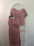Vintage Silken Poetry Skirt and Blouse Set