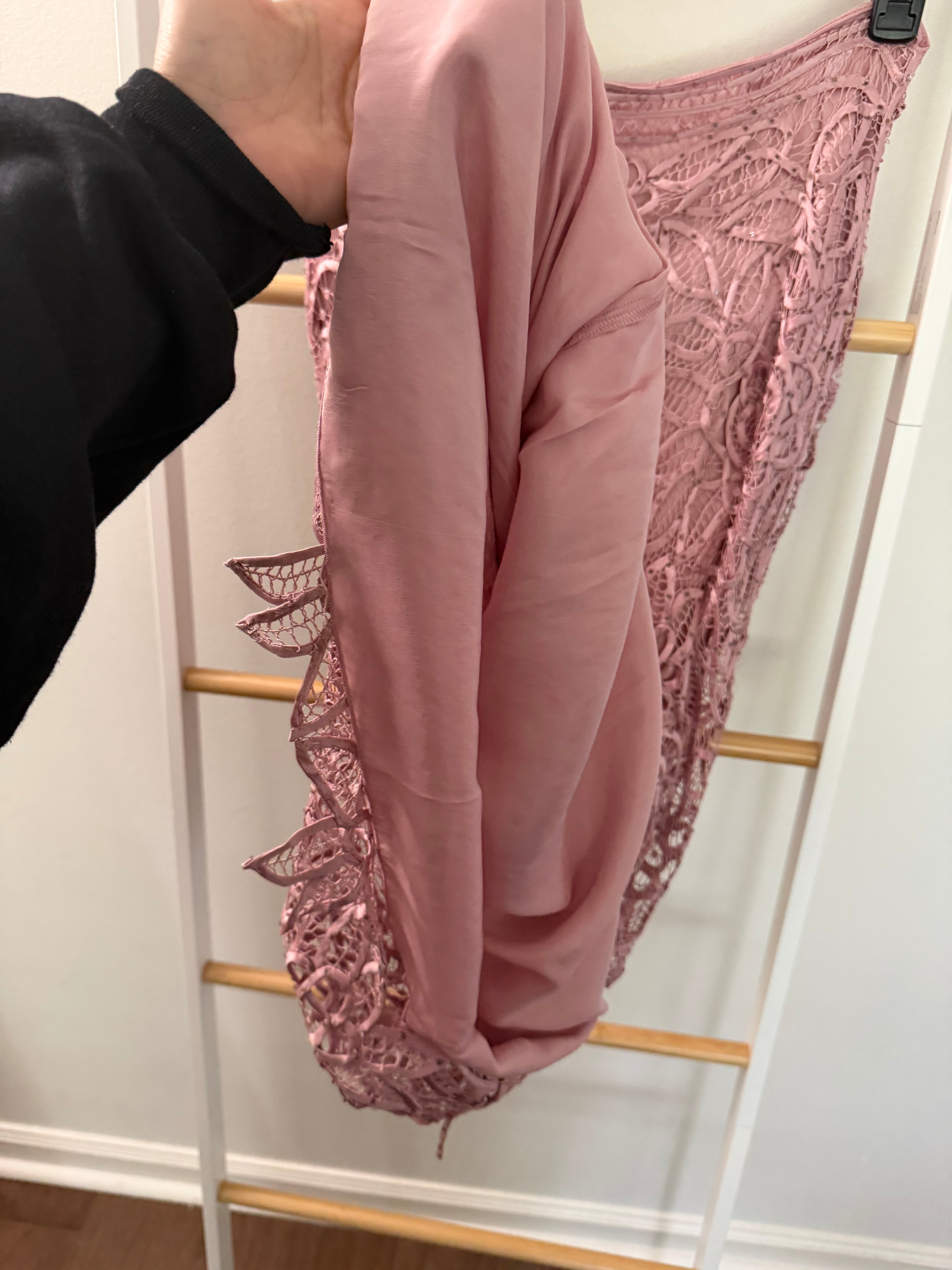 Vintage Silken Poetry Skirt and Blouse Set