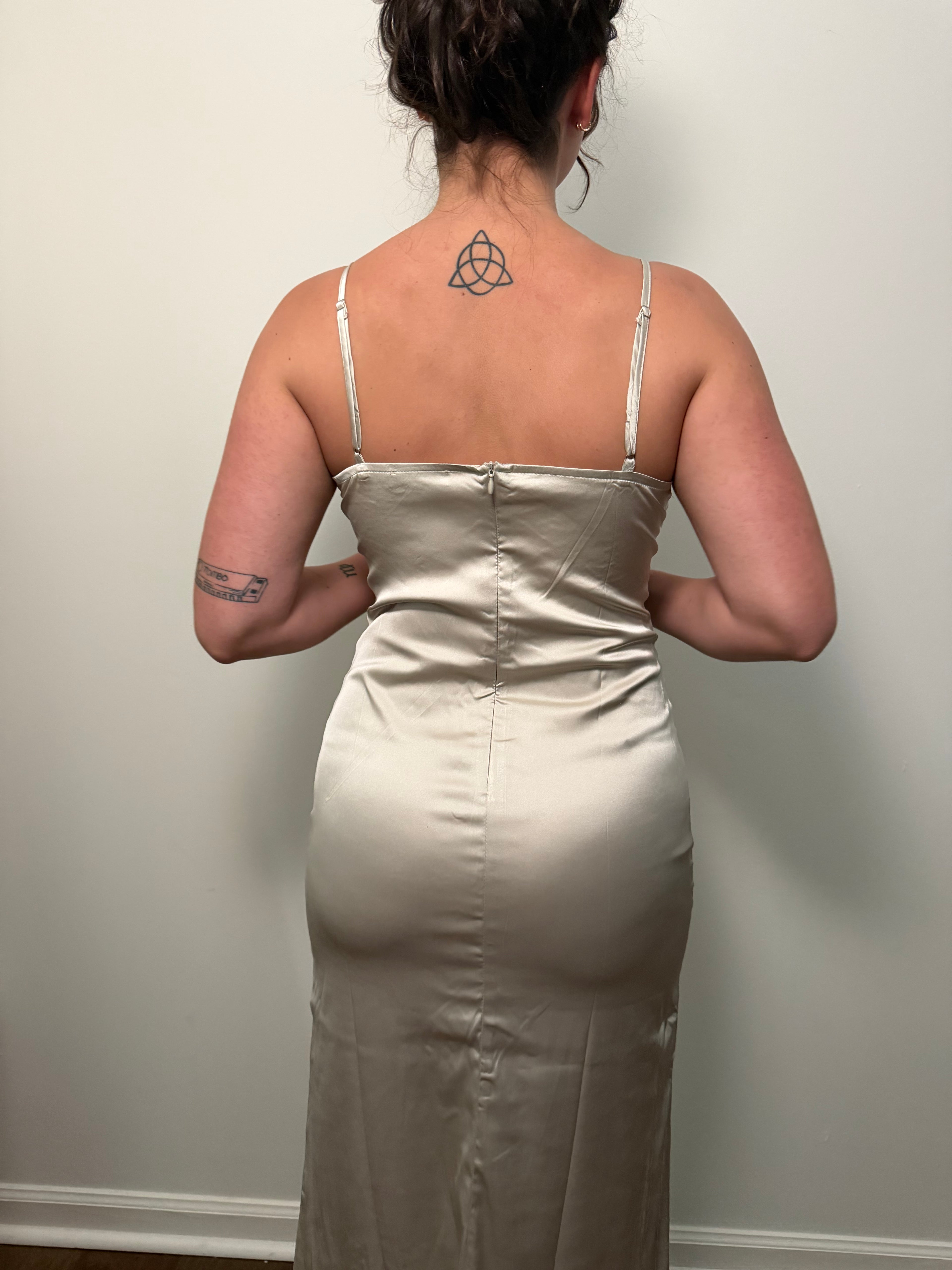 Anna’s Satin Midi Dress