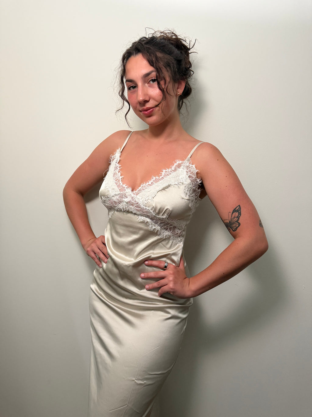 Anna’s Satin Midi Dress