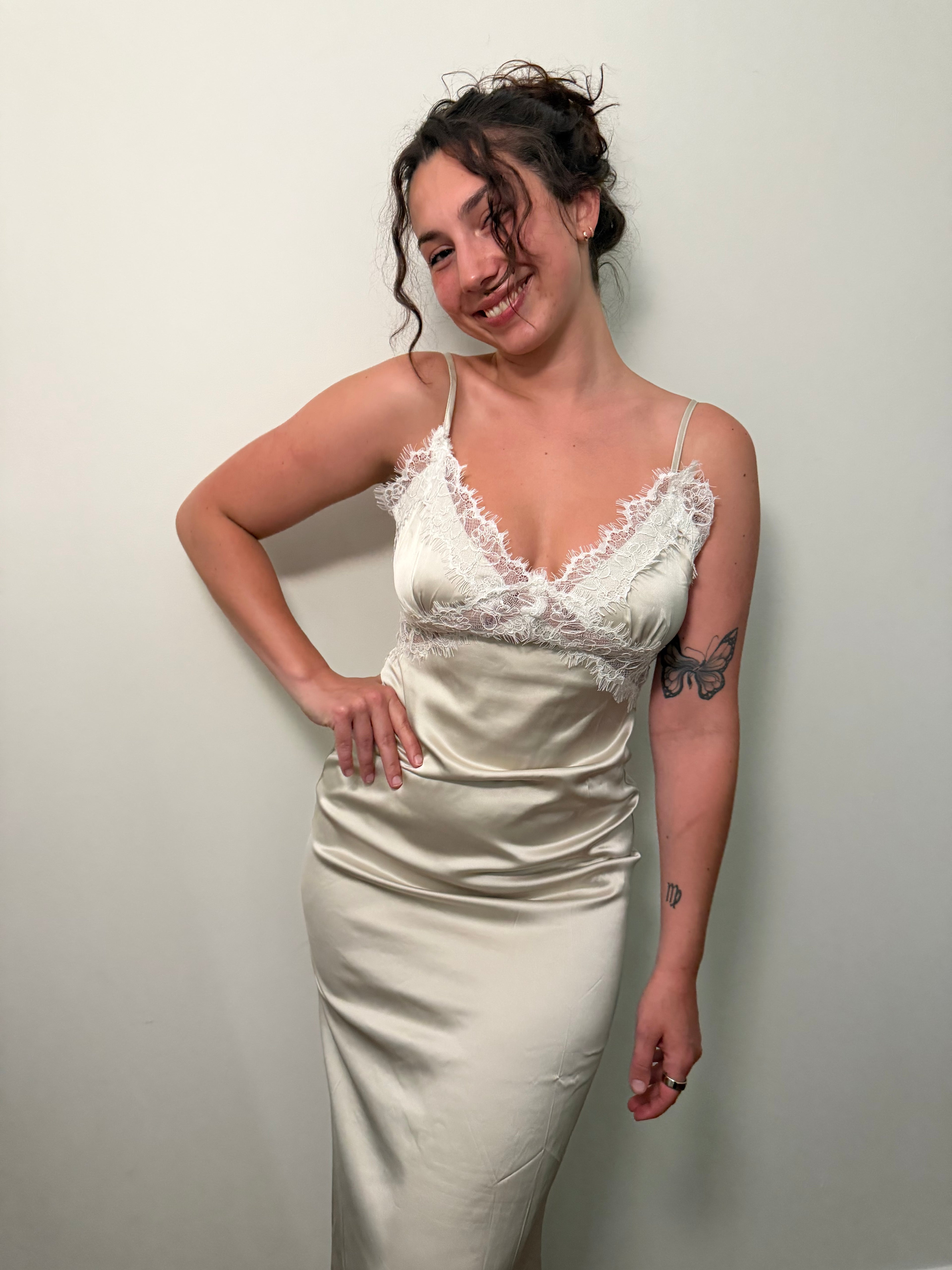 Anna’s Satin Midi Dress