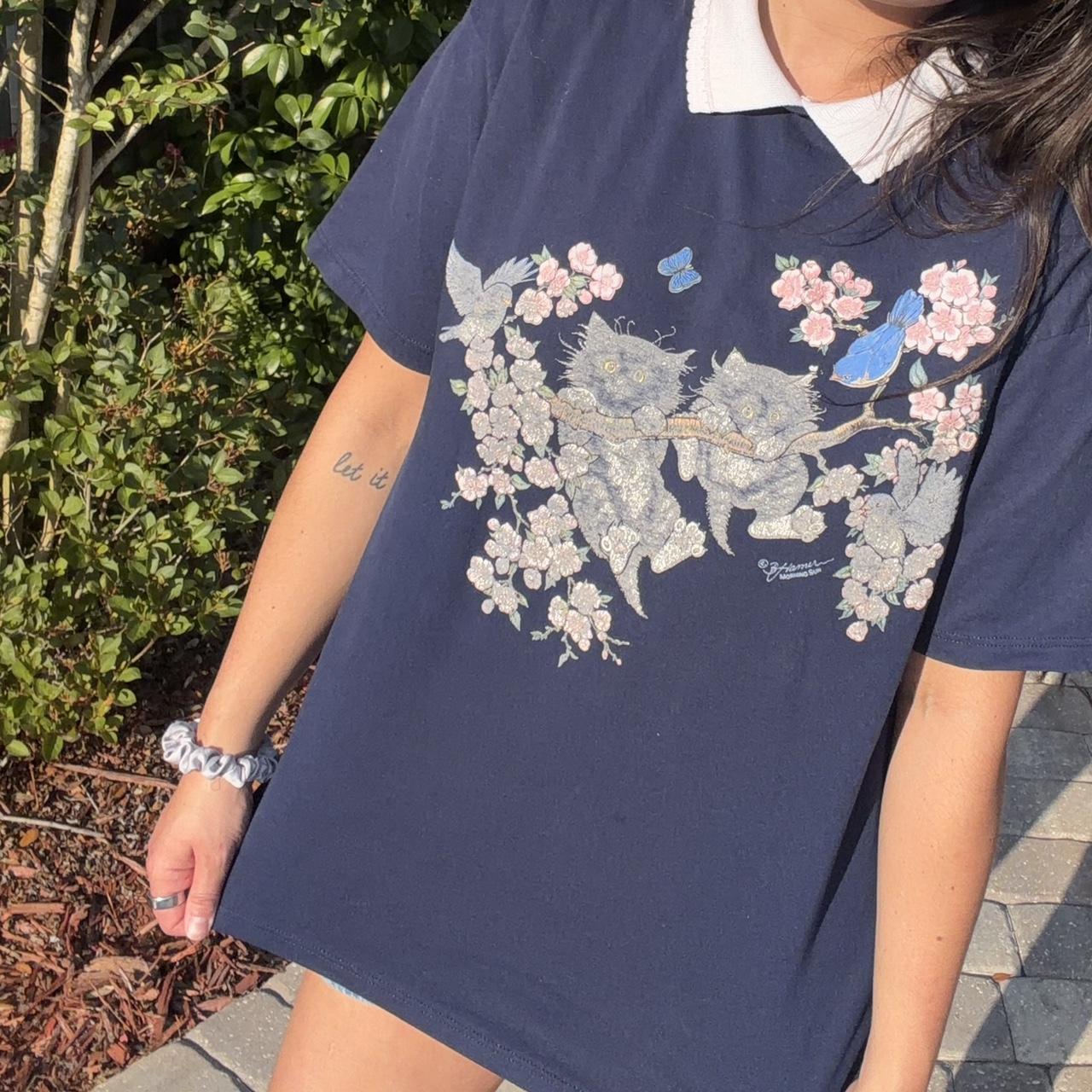 Vintage Cat Collar Shirt