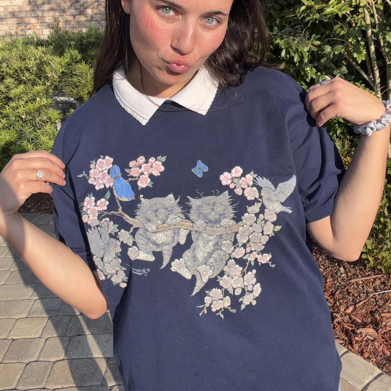 Vintage Cat Collar Shirt