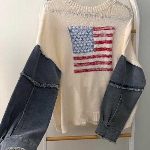 American Flag Knit Sweater