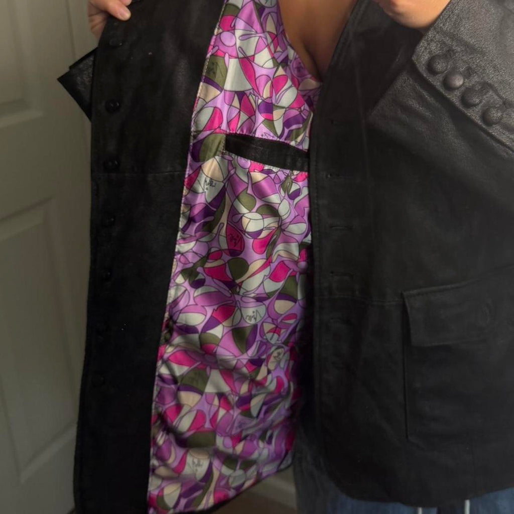 Vintage Twiggy London Leather Jacket