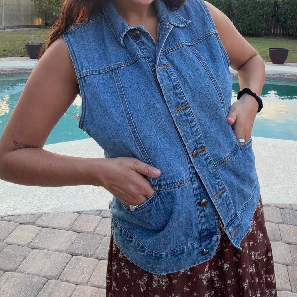 Vintage St. John's Bay Denim Vest