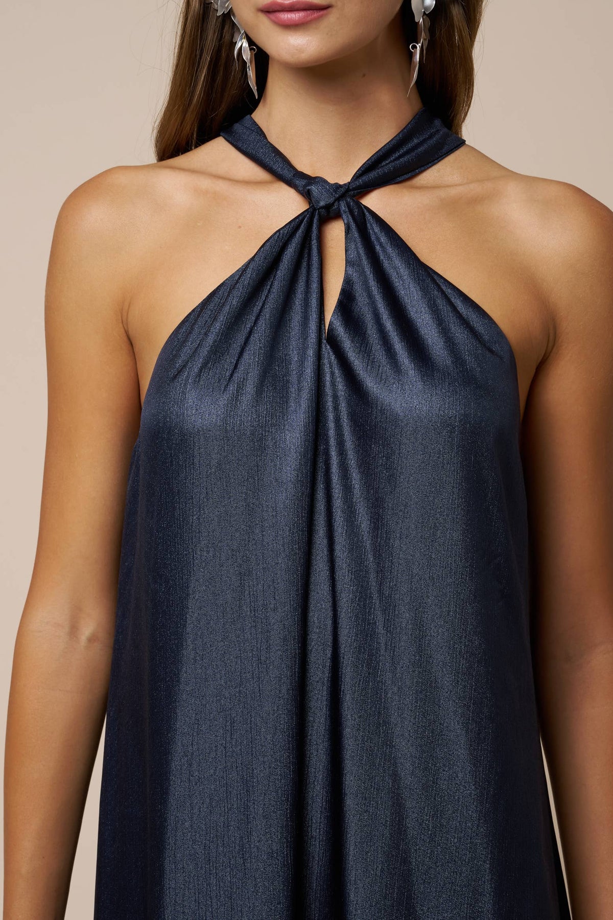 Back bow Tie Halter Loose Fit Maxi Dress