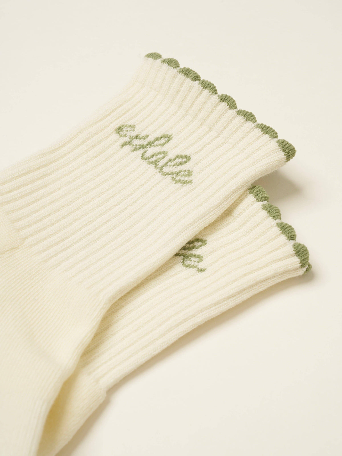 Inhale x Exhale Ruffled Grip Socks