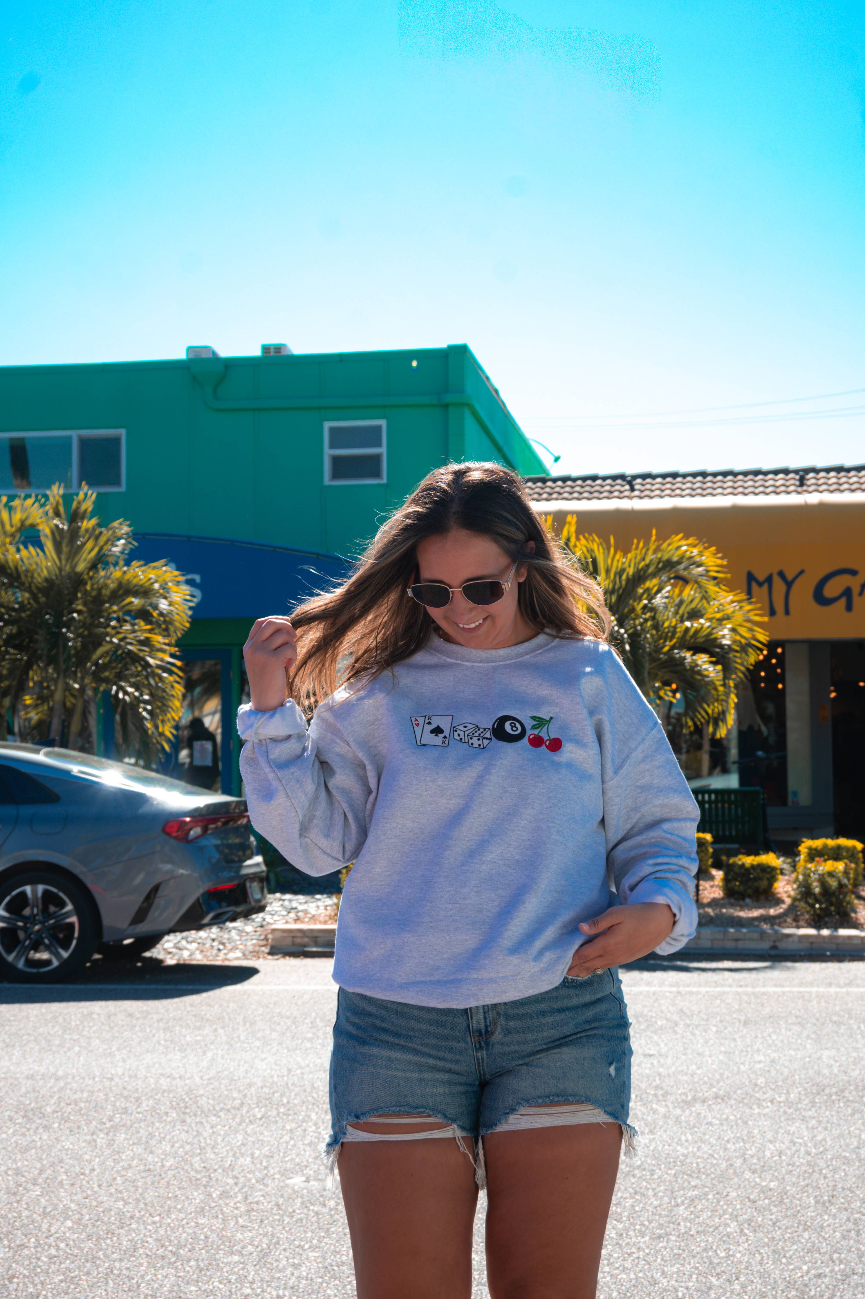 Lucky Me Embroidered Sweatshirt 