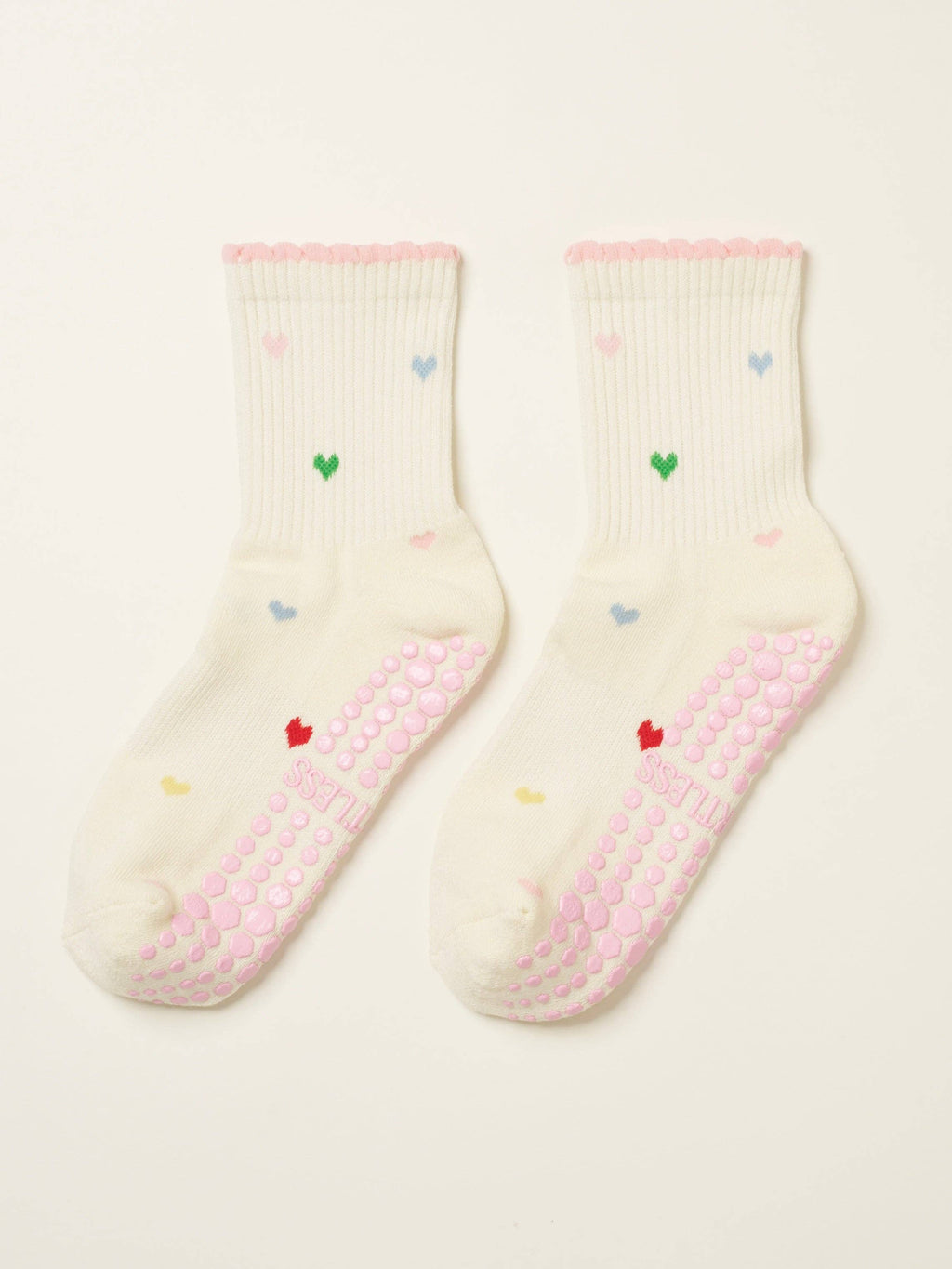 Mini Hearts Grip Socks