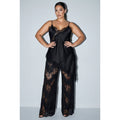 Curve Midnight Satin Lace Cami